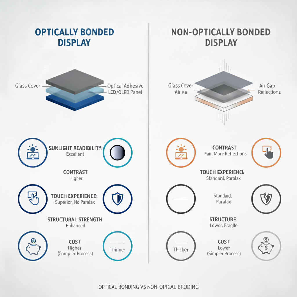 Optically Bonded Display vs Non-Optically  Bonded Display